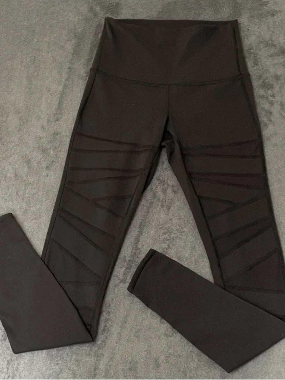 Lululemon Wunder Under Leggings Hi-Rise Tech Mesh Pants Womens Size 6 Black Luon